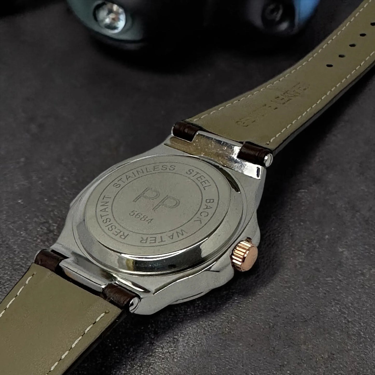 Patek Philippe Nautilus - Two-Tone Black With Leather Strap