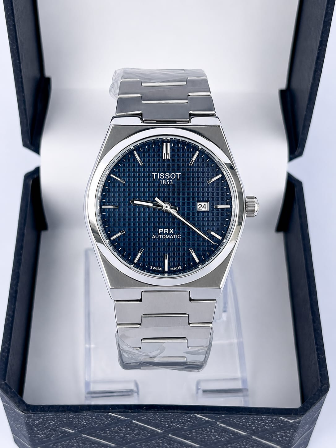T-sot PRX Semi-Automatic – Silver with Blue Dial