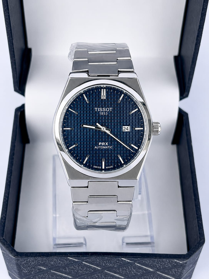 T-sot PRX Semi-Automatic – Silver with Blue Dial