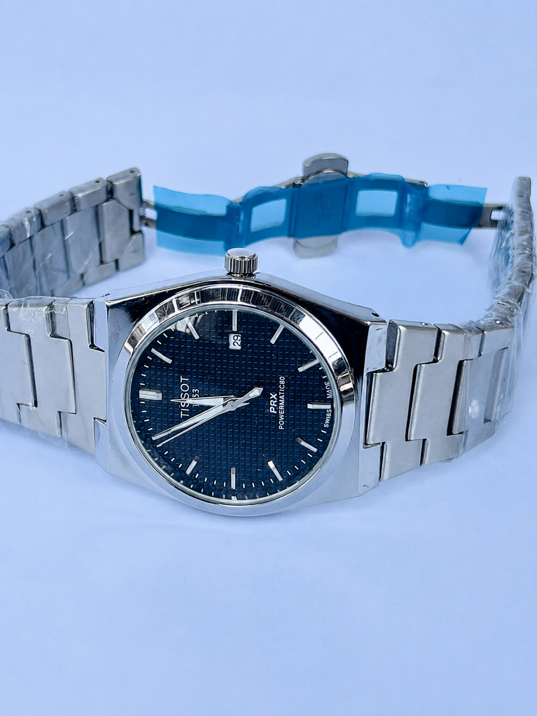 T-sot PRX Semi-Automatic – Silver with Blue Dial