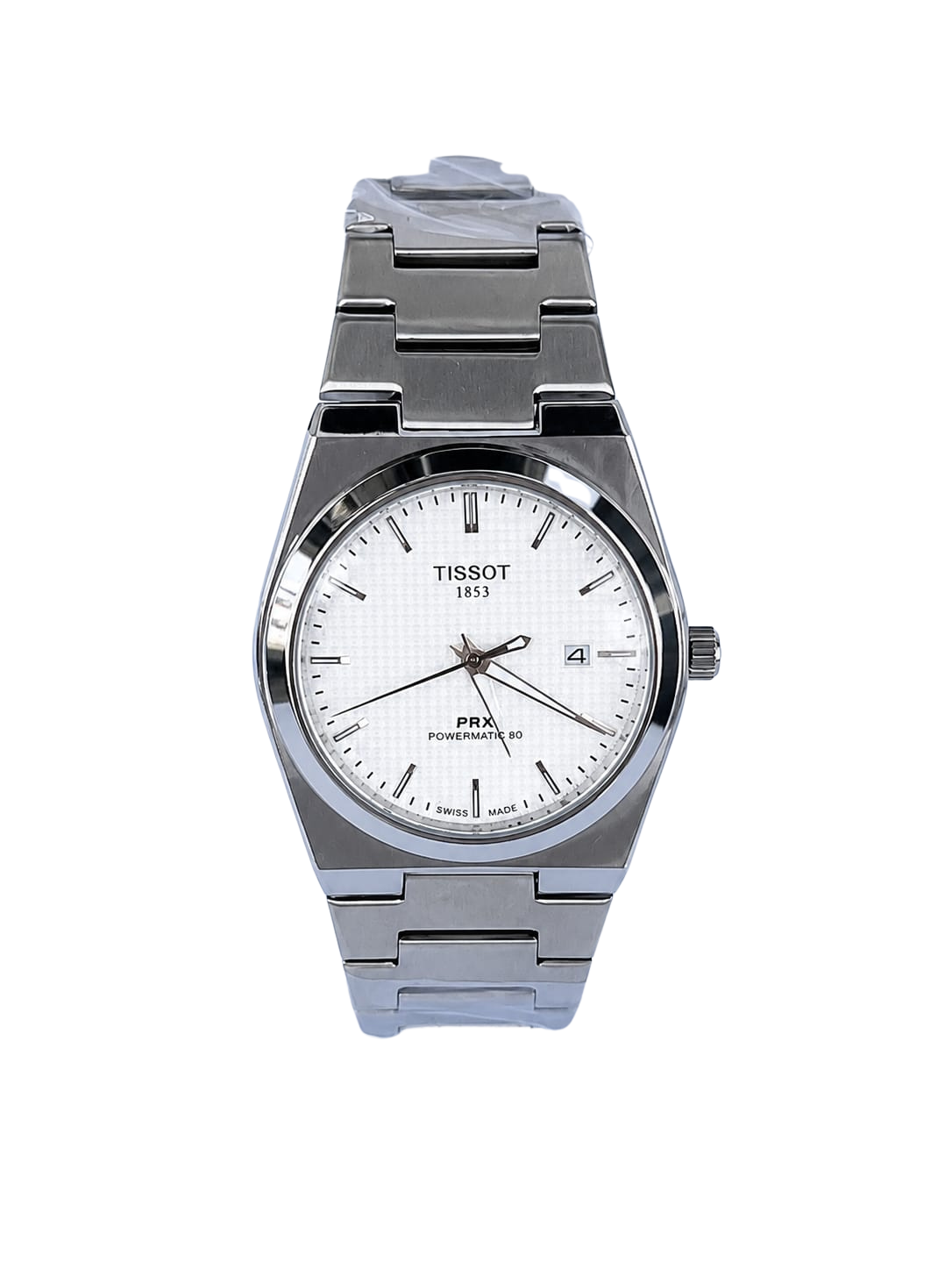 Tissot PRX Watch – Silver with White Dial