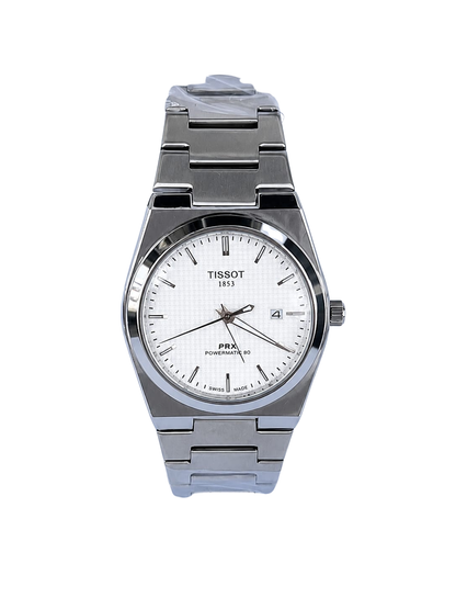 Tissot PRX Watch – Silver with White Dial