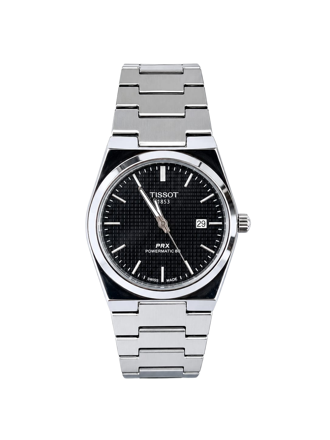 Tissot PRX Watch – Silver with Black Dial