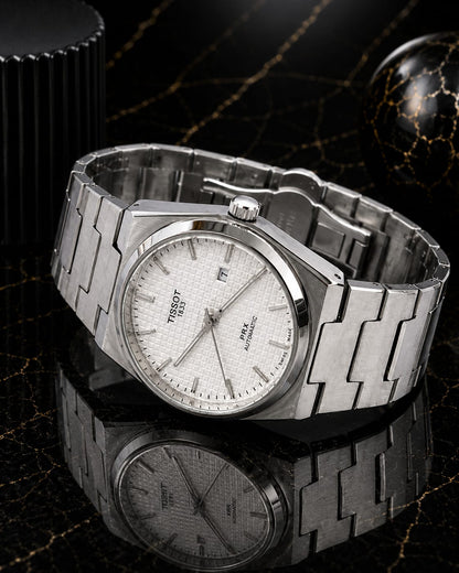 T-sot PRX Semi-Automatic – Silver with White Dial