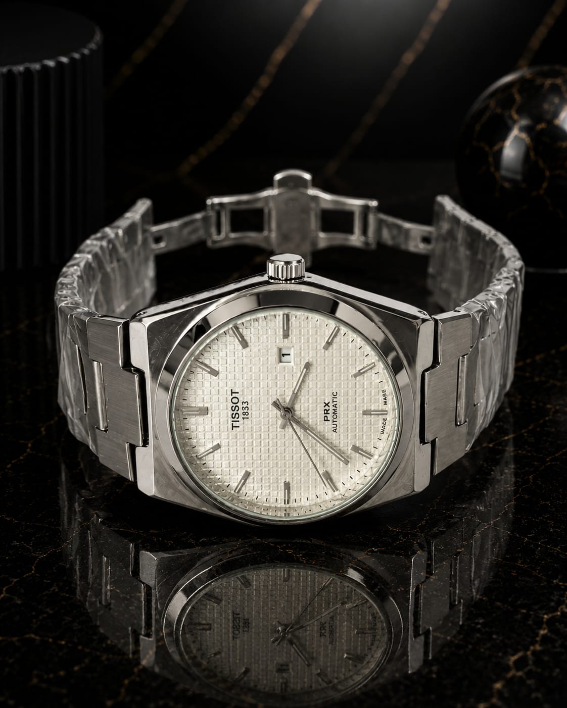 T-sot PRX Semi-Automatic – Silver with White Dial