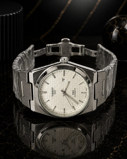 T-sot PRX Semi-Automatic – Silver with White Dial