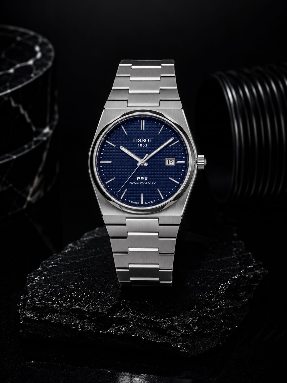 T-sot PRX Semi-Automatic – Silver with Blue Dial