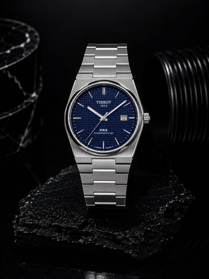 T-sot PRX Semi-Automatic – Silver with Blue Dial