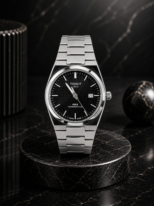T-sot PRX Watch – Silver with Black Dial
